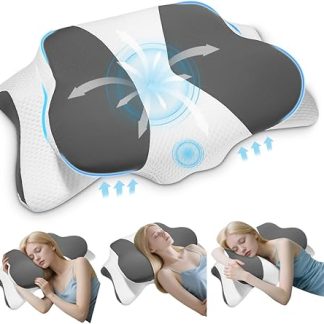 Zaxiva Orthopaedic Pillow, Neck Support Pillow, Ergonomic Pillow, Anti-Snoring Pillow, Sleeping Pillow, Memory Foam Pillow, Side Sleeper Pillow for Side Sleepers, Back Sleepers and Stomach Sleepers
