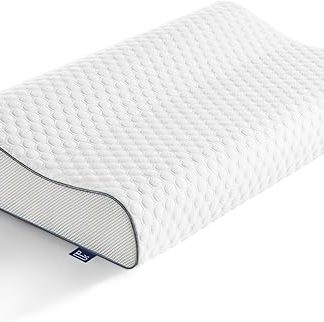 BedStory Memory Foam Pillow, Height-Adjustable Neck Support Pillow, Ergonomic Pillow, Side Sleeper Pillow for Back and Stomach Sleepers (60 x 36 x 12/10 cm)