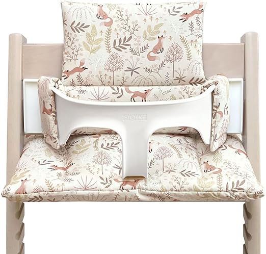 Blausberg Baby - Tripp Trapp Seat Cushion Set for Stokke High Chair - 2-Piece Cushion / Cushion / Seat Reducer - Fox Beige, Material Oeko-Tex Standard 100 Certified