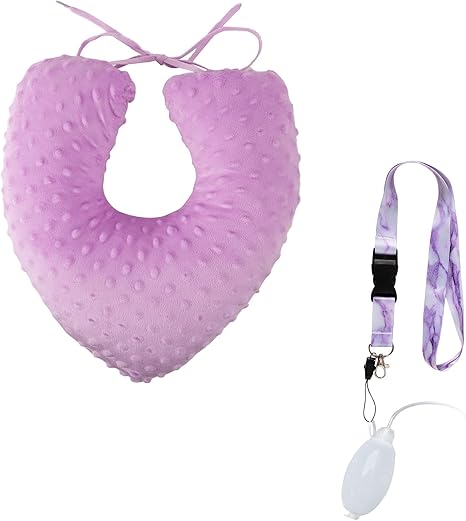 WEESTAAMO Mastectomy Set: V Shape Breast Pillow and Shower Strap for Mastectomy Drainage Holder - Ideal Post Surgery Accessory for Women for Breast Cancer Surgery, Lumpectomy or Breast Reduction