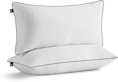 BedStory 40 x 80 cm Pillow with Adjustable Filling, 950 g x 2 Microfibre Hotel Comfort, Oeko-Tex 100 Certified, Breathable and Machine Washable, For Sofa + All Sleeping Positions