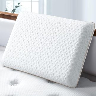 BedStory Gel Memory Foam Pillow 60 x 40 cm, 8 cm Height Medium Firm Pillow for Side Sleepers, Ergonomic Pillow with Removable and Washable Cover, Visco Pillow Oeko-Tex Certified