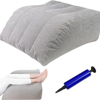 Frevoitna 65 x 50 x 25 cm Vein Cushion, Leg Raising Pillow, Leg Cushion High Positioning, Cushion Improvement of Blood Circulation, Wedge Pillow, Inflatable Memory Foam, Positioning Pillow of Sleep