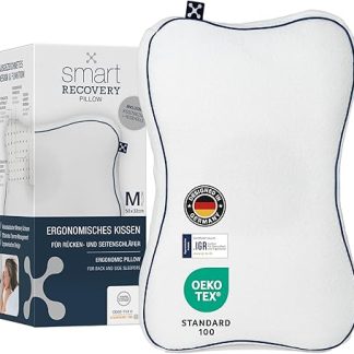 smartsleep® Smart Recovery Pillow - Ergonomic Neck Support Pillow Made of Visco Foam with Head Recess - Orthopaedic Pillow for Back & Side Sleepers - Dimensionally Stable cervical Pillow