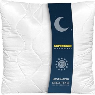 SuperKissen24. Good Sleep Microfibre Pillow 50 x 50 cm with Polyester Cushion Filling, Washable Inner Cushion, Suitable for Allergy Sufferers, Couch Cushion, Sofa Cushion, Decorative Cushion, White