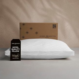 Sobel Westex: Hotel Sobella Soft Side Sleeper Pillow, Hotel & Resort Quality, 300 Thread Count, 100% Dobby Cotton, Down Like Filling, Gentle Support, Plush (Queen (1 Pack)