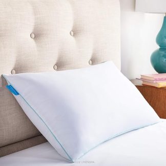 Linenspa Shredded Memory Foam Pillow 74 x 48 cm with Cooling Gel Cover - Firm Bed Pillow, Shoulder and Neck Support - Removable Cotton Cover