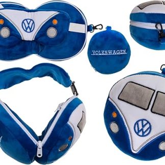 Out of the Blue VW T1 Camper Bus Plush Travel Pillow with Eye Mask Approx X cm X cm X cm