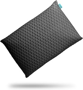 APEX Carbon Pillow with Activated Carbon, 40 x 60 cm, Memory Foam Neck Support Pillow, Breathable and Cooling Against Sweating for Back and Side Sleepers, Oeko-Tex Certified & Made in Europe