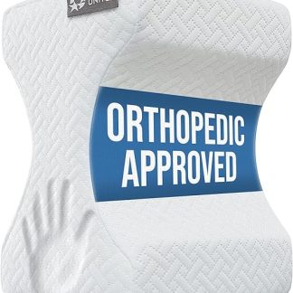 5 Stars United Knee Pillow for Sleeping - Leg Pillow 100% Memory Foam, Leg Pillow for Sleeping on the Side, Knee Support Pillow, Sleeping Pillow for Knee, Hip Support Pillow with Contour