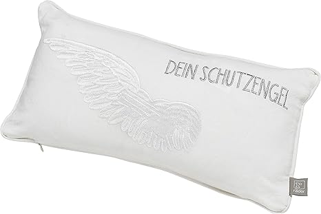 ZUHAUSE Traumkissen Schutzengel silber 33x17cm