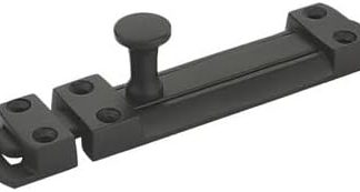 Golden Grace Security Door Slide Bolt Tower in Matt Black Finish, Patio Lock, Garage Backyard Gates - Pack of 1-100mm 4