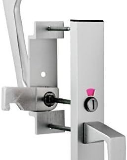 Dzina Disabled Toilet Handle Facility Indicator Bolt Set for Sliding or Hinged Door Lock - Satin Anodised Aluminium Finish