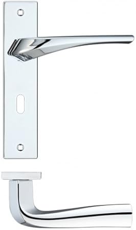 Zoo Rosso Maniglie Aries RM061CP Lever Lock Door Handle Polished Chrome