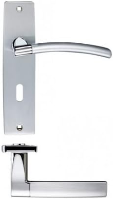 Zoo Hardware Amalfi ZPZ081SCCP - Satin & Polished Chrome Lock Door Handles