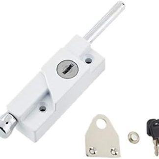 HSD Hardware Heavy Duty Multipurpose Door Bolt Lock with Keys (White)
