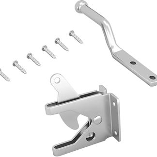 DIYEAH Small Lock Hinge Gravity Lever Door Latches for Wood Fence Post Mount Lock Sliding Fence Gate