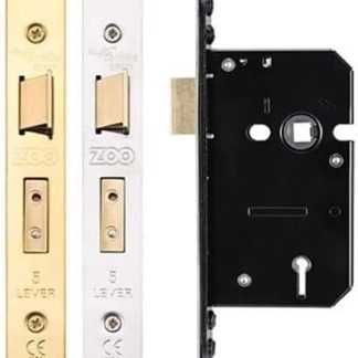 Zoo Hardware 5 Lever Mortice Door Fire Rated Sash Lock (Keyed Alike/Differ) 3 (76mm) Keyed Alike Stainless Steel