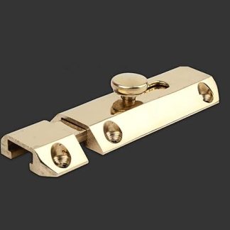 6 Inch Polished Brass Door Bolt Lock Sliding Bolt Latch Durable Heavy Duty Safety Bathrooms Door Lock for Securing Internal Doors