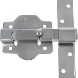 Amig - Gold Steel Surface-Mounted Bolt | High Security Keyless Latch | 88 x 131 mm | Heavy-Duty Door Lock for Front or Back Doors | Mod. 1P