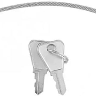 Stainless Steel Safety Lock Window Refrigerator Opening Security Cable Door Lock Safety Protector Protection 1Pcs(Black)