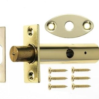 Door Security Rack Bolt Brass Door Security Rack Bolt 58mm Brass Mortice Door Lock Bolt Thumb Turn Anti-Theft Door Lock Bolt Brass Security Door Rack Bolt - 1 PCS