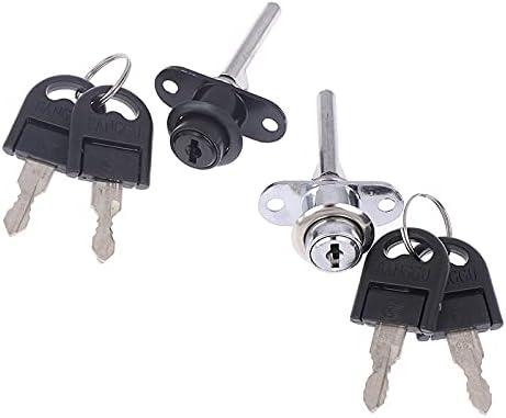 1PC Zinc Alloy Cam Cylinder Locks Door Cabinet Mailbox Drawer Cupboard Locker Security Furniture Lock with Plastic Keys Hardware(Black)