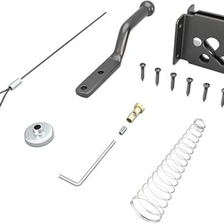 VILLCASE 1 Set Spring Loaded Gate Latch Gravity Lever Door Lock for Gates Durable Matte Finish Easy Installation for Fences Gardens and Sheds