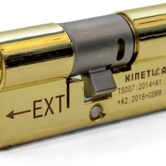 UAP Kinetica+ K4 3* Kitemarked Horizontal Euro Key & Turn Cylinder Door Lock - Advanced Home Security & Safety, Bio Key, 6-Pin, Anti-Bump, Anti-Drill (70mm 30EX-10-30 (35EX/35) (Polished Brass)
