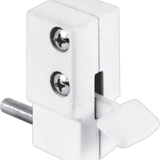 Prime-Line U 9879 White, Step-On Sliding Patio Door Lock Bolt, Die Cast, 1 Pack