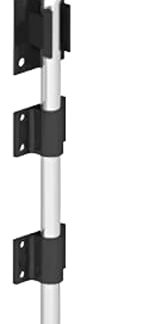 18 Inch 450mm Epoxy Black Heavy Duty Iron Surface Mount Sliding Drop Bolt Latch Lock Ideal for – Barn Door, Garden Gate, Shed Doors Wooden Gates