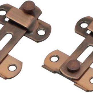 2Pcs Stainless Steel Barn Door Locks, Flip Latch Gate Latches, Bolt Latch Buckle for Wooden Fence, Door, Window, Cabinet(S Red Bronze)