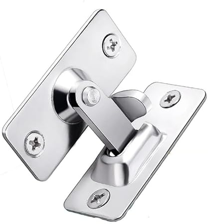 FADGOODStainless Steel 90 Degree Right Angle Buckle/Hook Lock/Bolt,for Sliding Door,Mini But Strong,Hardware Locks,Small
