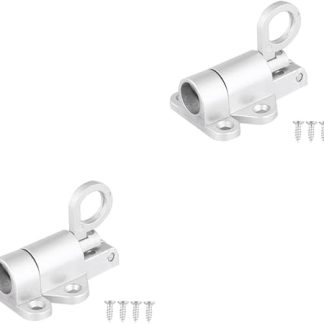 Housoutil 2pcs Self-Locking Gate Bolt Lock Automatic Door Catch Toggle Latch Bounce Door Bolt