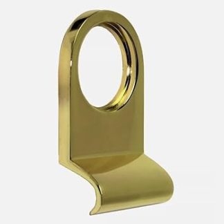 Door Rim Cylinder Pull to Fit Yale Lock Brass Satin Handle Ring Surround Lock Key (Brass)