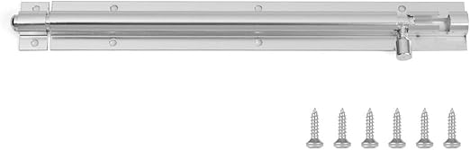 QAUUCP Gate Bolts For Wooden Gates 2-8 Heavy Duty Large Garden Gate Shed Sliding Door Lock Buckle Tower Bolt Latch Catch Home Hardware(Silver,3inch)