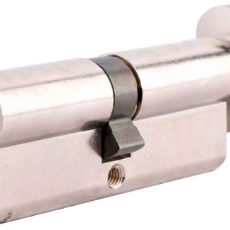 Yale KMT3030-NP Euro Thumbturn 1 Star Kitemarked Cylinder, 3 Keys Supplied, High Security, Visi Packed, Suitable for All Door Types, 30:10:30 (70 mm), Nickel Finish