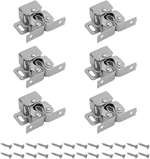 Tiardey 6PCS Door Stopper Wardrobe Door Buckle Bead Lock Cabinet Door Magnetic Suction Door Closing Press Door Clip Lock