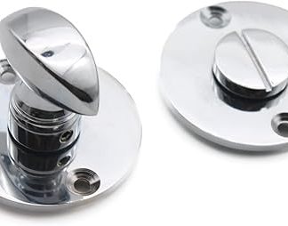 Victorian Solid Brass Lady Thumb Turn & Release Bathroom Door Lock Set (Polished Chrome)
