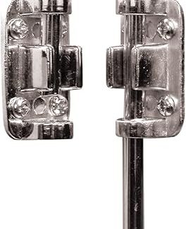 Prime-Line U 9846 Sliding Door Loop Lock Child-Safe Security, Hardened Steel Bar with Diecast Base, Nickel, 1-1/8 in