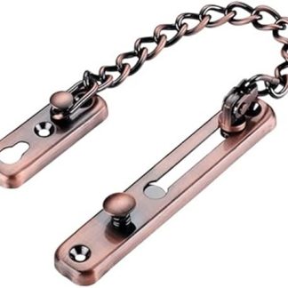LSHIJI Door Chain 304 Stainless Steel Anti-theft Door Chain Door Latch Silver Bronze Gold Black Door Lock Security Door Chain Lock Hardware Door Chain Lock(Red Bronze)