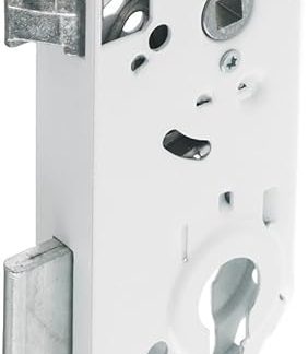 Yale Cylinder Hole Recessed Lock 40 mm Axle 135 mm – Y50R-A40/B – Reversible Bolt, Headrest with Round Ends – Entrance, Service Door, Sensitive Room – White, Axe 40mm