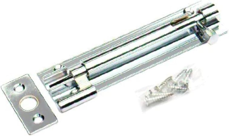 Merriway® BH00770 Cranked Swan Neck Surface Slide Door Bolt, 150 mm (6 inch) - Chrome