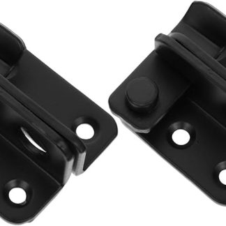 HOMSFOU 2pcs Stainless Steel Gate Latches Interior Door Latch Shed Door Lock Reinforced Security for Fence
