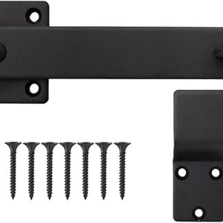 Black Door Latch Sliding Door, Shutter Door Latch, Sliding Doors Hardware Kit, Black Latches Gate, Gate Lock Hardware, Chicken Coop Doors Latch for Sliding Doors, Shutters