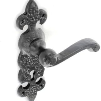 Antique Black Lever Lock Door Handle – 190mm