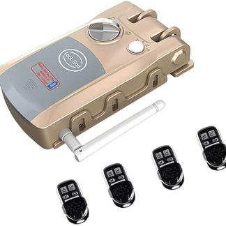 Swokely Door Lock with Remote Control, Double Anti-Theft App and BT Unlock, Wireless Keyless Deadbolt Access Control System with 4 Electronic Locks with Remote Control