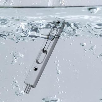 Eawfgtuw Stainless Steel Flush Bolt 6-Inch Brushed Finish Door Guard Lever Latch Lock for Double Doors with Mounting Hardware, 2 Pack