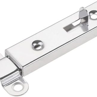 Aqxybgt 1pc Door Window Security Bolt Button Open Lock Latch Home Hardware With Screws 61 * 16mm Metal Silver