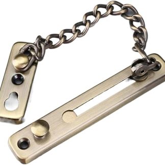 ANNURA Door Chain Internal Door Lock,portable door lock, Anti-theft Chain Door Chain Home Door Latch Lock Anti-theft Security Door Lock Anti-lock Pin Punch-free Home Hardware (Color : B) (Color : B)
